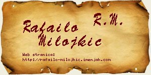 Rafailo Milojkić vizit kartica